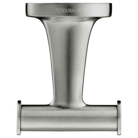 Duravit Starck T Двойной крючок настенный, цвет: Stainless steel Brushed, артикул 0099307000