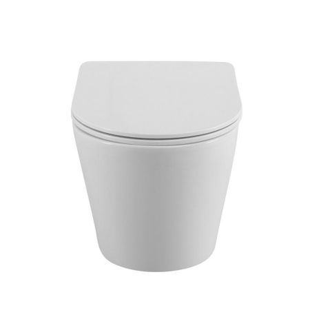 FLAY-R Унитаз подвесной безободковый с сиденьем дюропласт soft close, BB053CHR/SC, артикул BB053CHR/SC