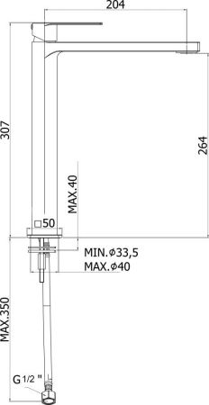 Смеситель для раковины Paffoni Tango TA081CR, артикул TA081CR