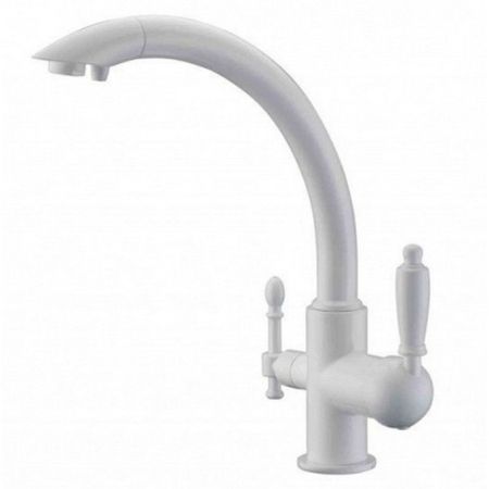Смеситель для кухни ZorG Clean Water ZR 314 YF-33 WHITE Белый, артикул ZR 314 YF-33 WHITE