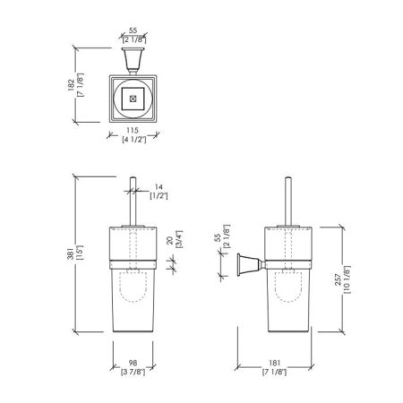 Devon Time Ершик подвесной, золото, артикул TM320OT