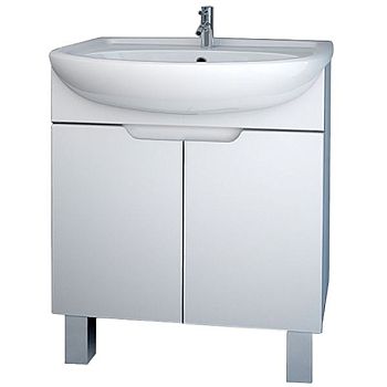 Тумба David 65 D, белый лак, 2 дв.