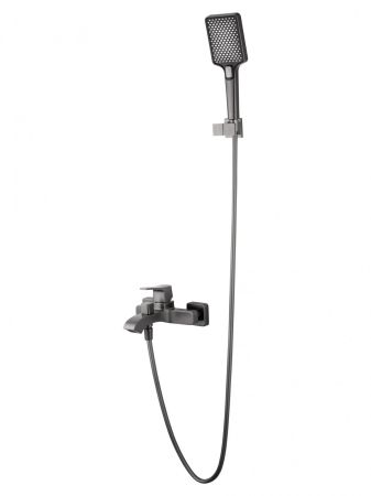 Смеситель для ванны с душем WONZON & WOGHAND FLEX, Темный графит (WW-88037072-BGM), артикул WW-88037072-BGM