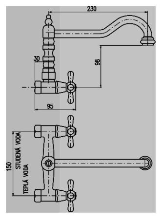Смеситель универсальный Rav Slezak Morava MK702.5/28SM