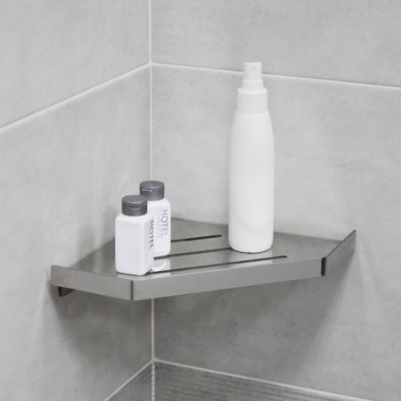 Полка металличеcкая угловая FIXSEN HI-TECH FX-841, хром, артикул FX-841