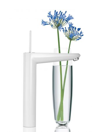 Смеситель для раковины GROHE Eurodisc Joy с высоким изливом, белая луна (23428LS0), артикул 23428LS0