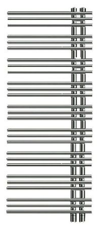 Электрический полотенцесушитель Zehnder Yucca asymmetric YAE-130-40/YD (VD) Хром правый с электропатроном WIVAR и блоком ДУ, артикул YAEСR-130-040/YD Chrome
