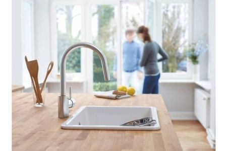 Смеситель для кухни GROHE Concetto, высокий излив, суперсталь (31483DC2), артикул 31483DC2