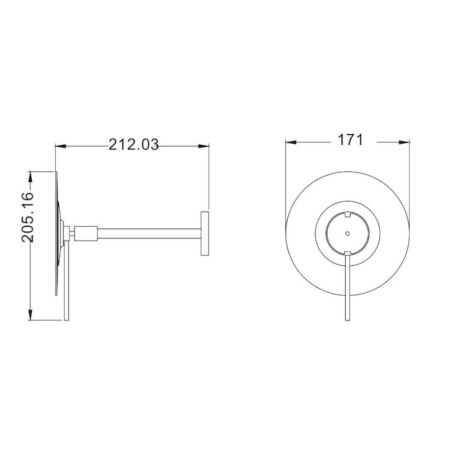 Зеркало косметическое JAVA S-M112W, белый, артикул S-M112W