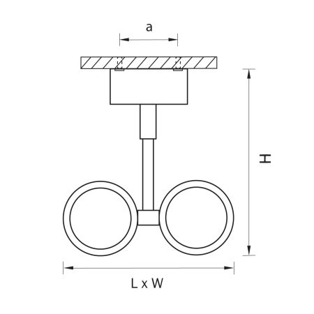 Светильник точечный накладной под заменяемые галогенные или LED лампы Rullo Lightstar 214446, артикул 214446