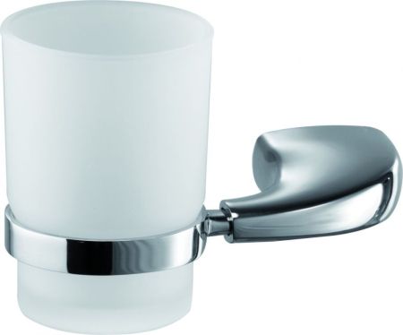 Sanibano Apolo, настенный стеклянный стакан, цвет хром, артикул H3300/16CR