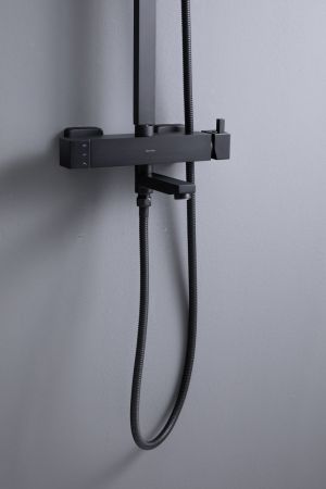 Душевая стойка Allen Brau Infinity 5.21029-31 черный матовый, артикул 5.21029-31