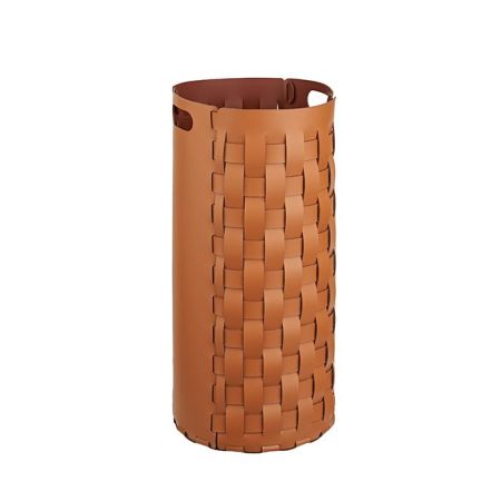 ADJ Круглая корзина для белья, D33x68 см., цвет: коньяк/бордо, артикул 1068.09/30