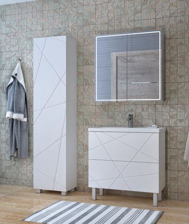 Зеркальный шкаф VIGO Geometry zsh.GEO.80.El, 80 см, артикул zsh.GEO.80.El