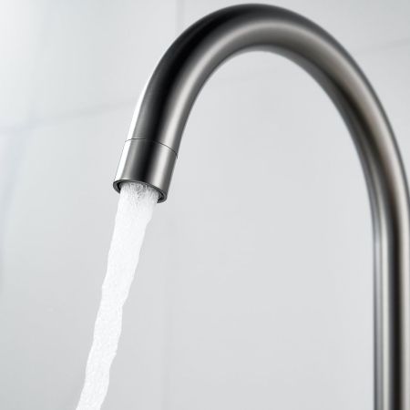 Смеситель для кухни с подключением фильтра воды Raffine F108T, оружейная сталь