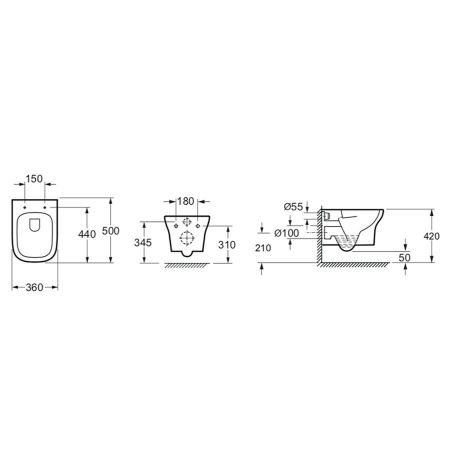 Комплект 2 в 1 Lavinia Boho Bristol Rimless 21010007, артикул 21010007