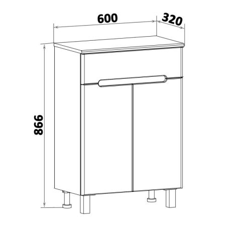 Полупенал Runo Парма 60 4620750029128 Белый, артикул 4620750029128