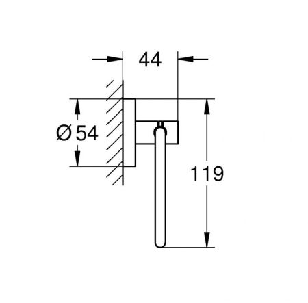 Держатель для туалетной бумаги без крышки GROHE Essentials, холодный рассвет матовый (40689GN1)