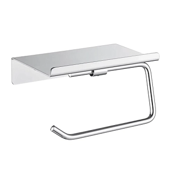 Держатель для туалетной бумаги с полочкой Shevanik SG5705-1, хром