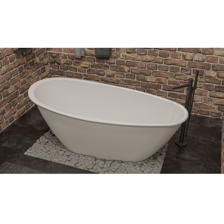 Ванна WHITECROSS Spinel B 155x73 (белый мат) иск. камень, артикул 0210.155073.200