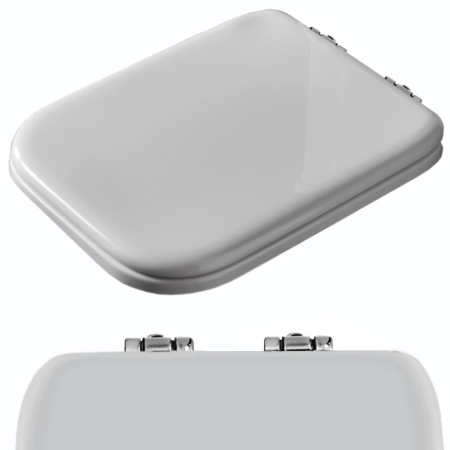 Kerasan Waldorf Сиденье для унитаза, цвет белый/хром, микролифт, артикул 418801bi/cr