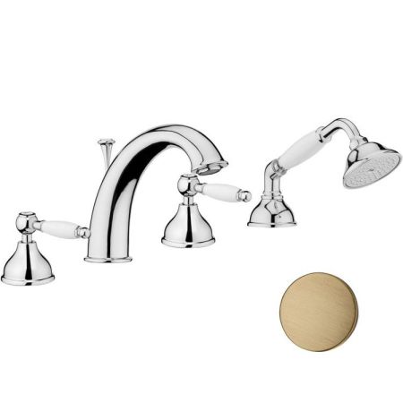 Смеситель на борт ванны Webert Dorian DO730101065, бронза