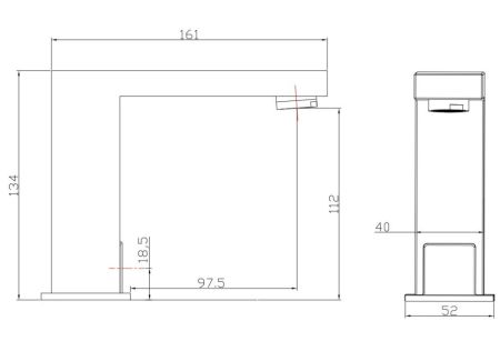 Смеситель для умывальника сенсорный RUSH Tinos (TI3732-14), артикул TI3732-14