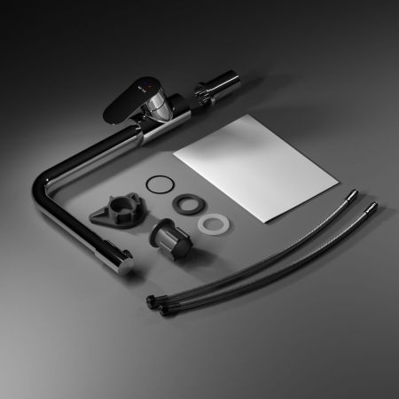 F8005700 Like, смеситель для кухни с каналом для питьевой воды, L-излив, хром, шт., артикул F8005700