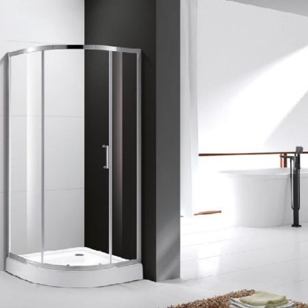 Душевой уголок Cezares Molveno R-1 90х90 профиль Хром стекло прозрачное, артикул MOLVENO-R-1-90-C-Cr-IV