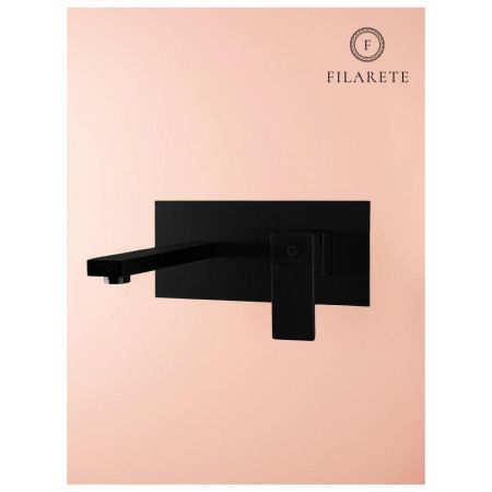 Смеситель для раковины встраиваемый FILARETE Fing FL4040BL, черный, артикул FL4040BL