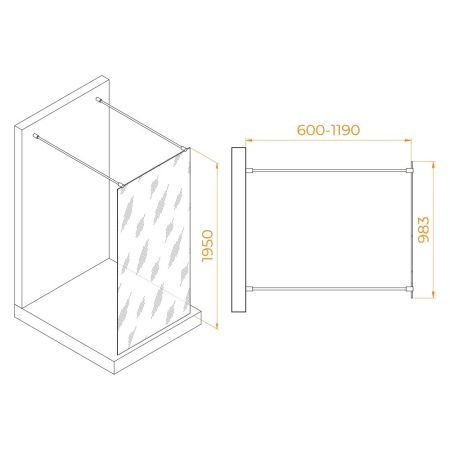 Душевая перегородка RGW WA-016 (Прозрачное, 1000), артикул 35101610-11