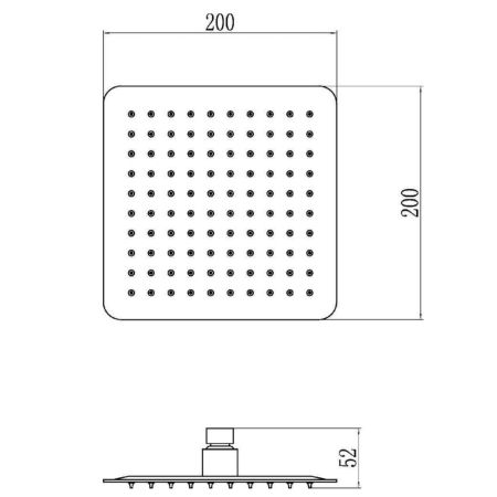 Верхний душ Savol S-000F08, хром, артикул S-000F08