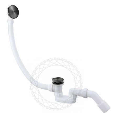 Слив-перелив (автомат, 90 см.) FILARETE FL90BG, графит, артикул FL90BG