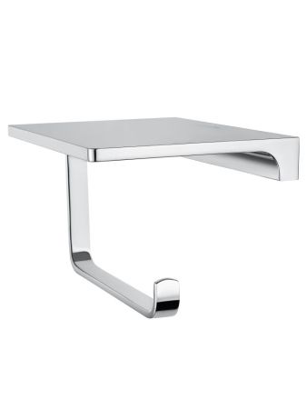 Держатель для туалетной бумаги с полкой WONZON & WOGHAND ECLIPSE, Хром (WW-9126-CR), артикул WW-9126-CR