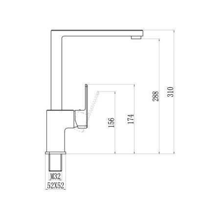 Смеситель для кухни Savol S-600706F, хром, артикул S-600706F