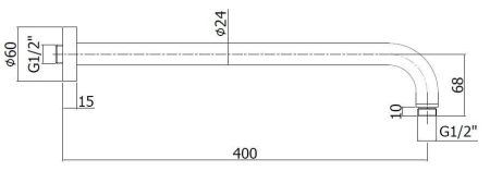 Держатель для верхнего душа Paffoni Lusso ZSOF034BO, артикул ZSOF034BO