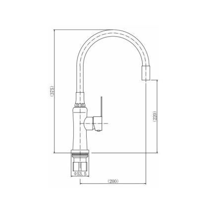 Смеситель для кухни с гибким изливом FASHUN A54801-7, сатин/черный, артикул A54801-7