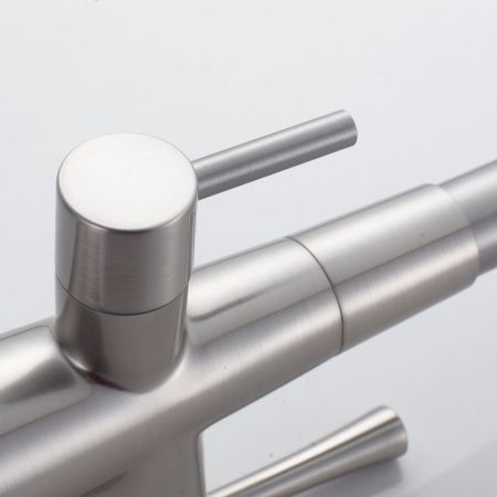 Смеситель для кухни с подключением фильтра Shevanik S428L, сатин, артикул S428L