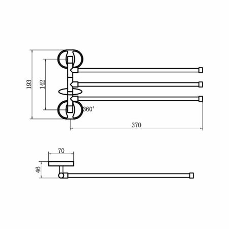 Полотенцедержатель FASHUN A1913, хром