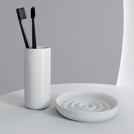 SALINI GOCCE Стакан Ø60х120 мм., настольный, S-Stone, цвет белый матовый, артикул 1901201