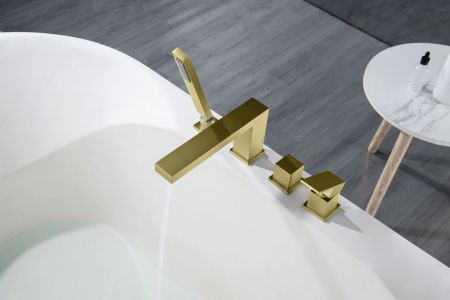 Смеситель для ванны с душем, врезной Timo Selene 2130/17Y золото матовое, артикул 2130/17Y