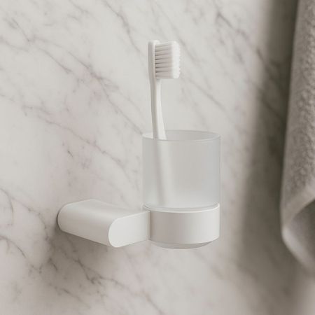 Стакан для ванной комнаты Knotlor SC102WY, белый, артикул SC102WY