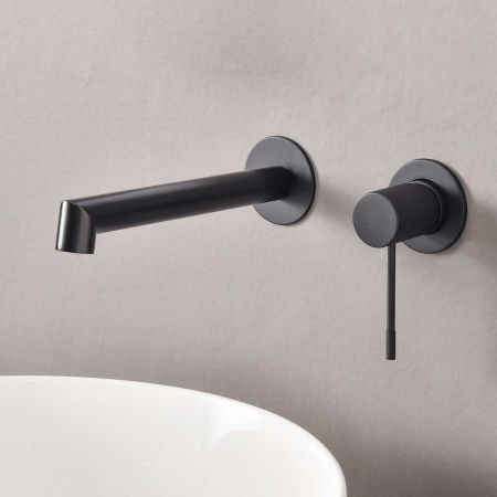 смесители для раковины Vincea Смеситель для раковины Desire VBFW-1D1MB встраиваемый однорычажный, черный ,, артикул VBFW-1D1MB