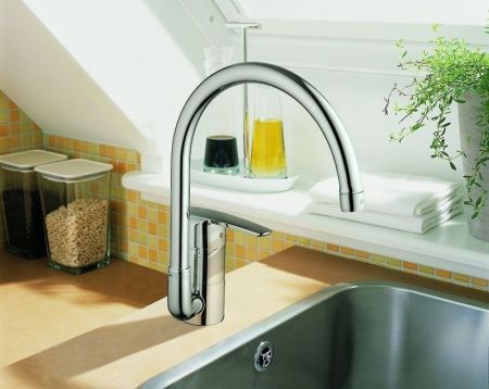 Смеситель для кухни  GROHE EUROECO 32752000 (хром, L-22,3 H-19,8), шт, артикул 32752000