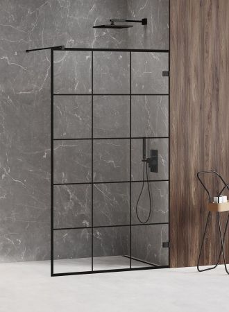 Душевое ограждение NEW TRENDY AVEXA BLACK 110x200 EXK-2024 (черный), артикул EXK-2024