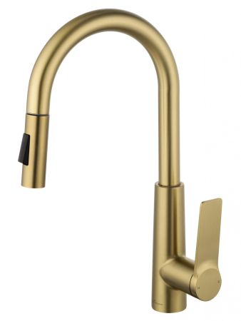 Смеситель для кухни с выдвижным изливом WONZON & WOGHAND, Брашированное золото (WW-A20782-BG), артикул WW-A20782-BG