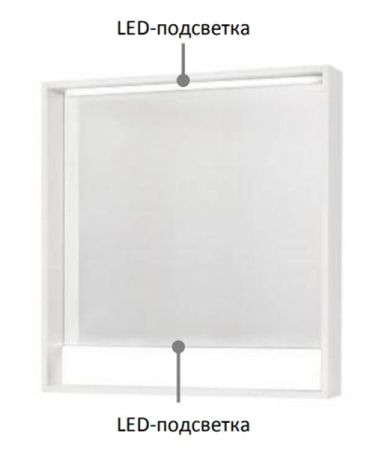 Зеркало АКВАТОН КАПРИ 1A230402KP010 (85*80) (подсветка, белый), шт, артикул 1A230402KP010