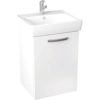 Тумба ALMI, 50 см, подвесная/напольная, 1 дверца, белый глянец (ум. Мини 50)