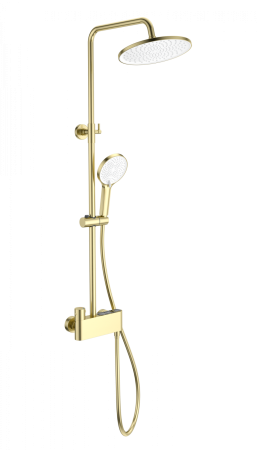 Душевая система с термостатом WONZON & WOGHAND MUSE Corno, Брашированное золото (WW-B3110-BG), артикул WW-B3110-BG