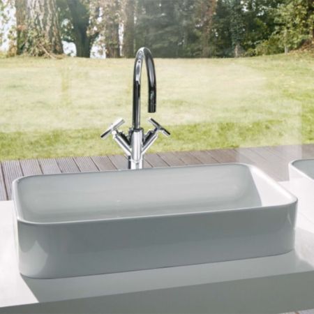 BETTEART Раковина на столешницу, 80х40хh11 cм,эмалированная,без отверстия под смеситель и перелива,с крепежом,цвет белый, артикул A182-000